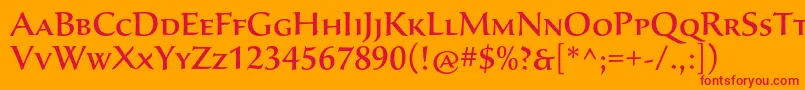 SavaproMedium Font – Red Fonts on Orange Background