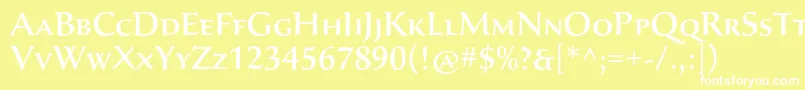 SavaproMedium Font – White Fonts on Yellow Background