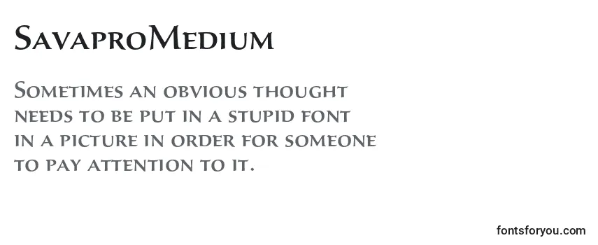 Review of the SavaproMedium Font