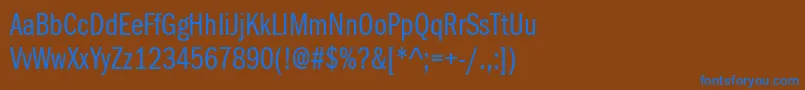 Шрифт ItcFranklinGothicLtBookCompressed – синие шрифты на коричневом фоне