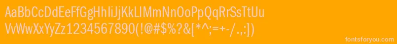 ItcFranklinGothicLtBookCompressed Font – Pink Fonts on Orange Background