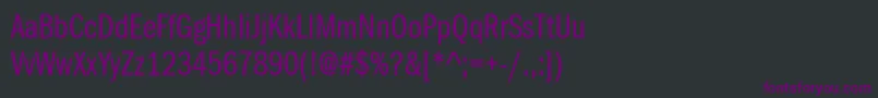 フォントItcFranklinGothicLtBookCompressed – 黒い背景に紫のフォント