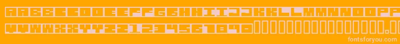 Шрифт CorneliusMaurits – розовые шрифты на оранжевом фоне