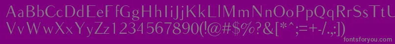 Czcionka Balham – szare czcionki na fioletowym tle