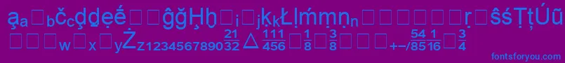 BookshelfSymbol2 Font – Blue Fonts on Purple Background