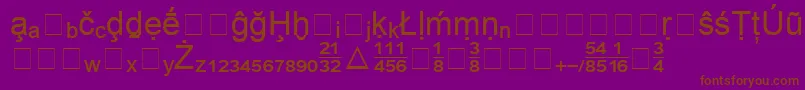 BookshelfSymbol2 Font – Brown Fonts on Purple Background