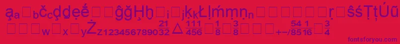 BookshelfSymbol2 Font – Purple Fonts on Red Background