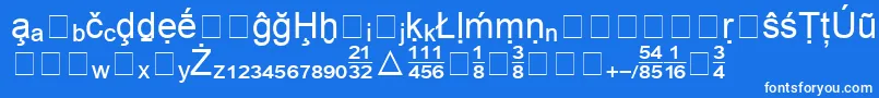 BookshelfSymbol2 Font – White Fonts on Blue Background