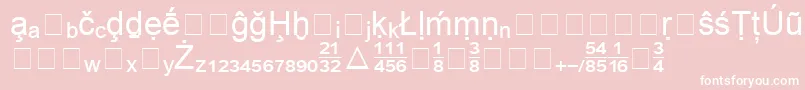 BookshelfSymbol2 Font – White Fonts on Pink Background
