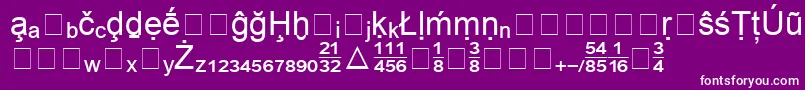 BookshelfSymbol2 Font – White Fonts on Purple Background
