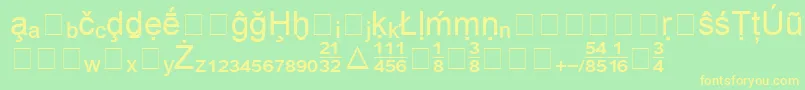 fuente BookshelfSymbol2 – Fuentes Amarillas Sobre Fondo Verde