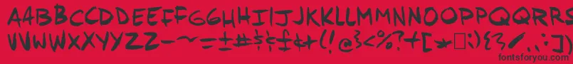 Andyfish Font – Black Fonts on Red Background