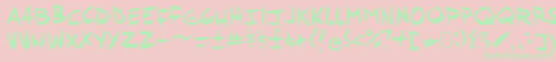 Andyfish Font – Green Fonts on Pink Background