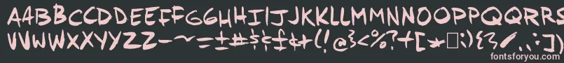 Andyfish Font – Pink Fonts on Black Background