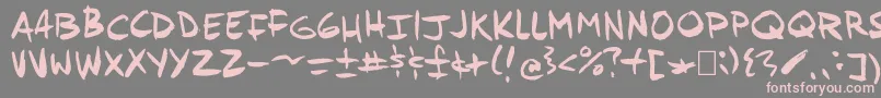 Andyfish Font – Pink Fonts on Gray Background