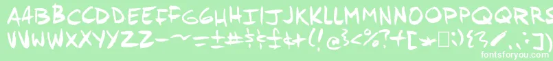 Andyfish Font – White Fonts on Green Background