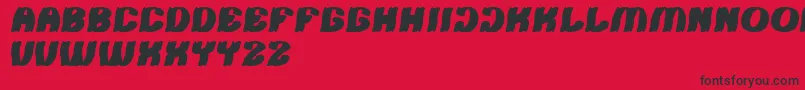 フォントTshirt – 赤い背景に黒い文字