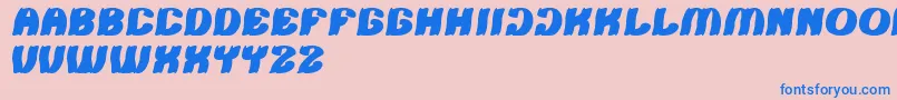 フォントTshirt – ピンクの背景に青い文字