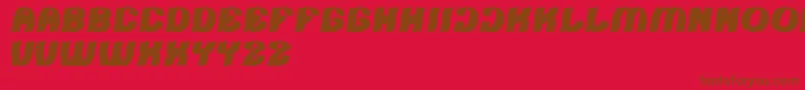 Fonte Tshirt – fontes marrons em um fundo vermelho
