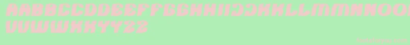 fuente Tshirt – Fuentes Rosadas Sobre Fondo Verde