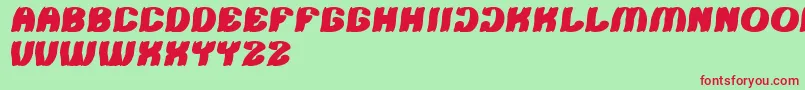フォントTshirt – 赤い文字の緑の背景