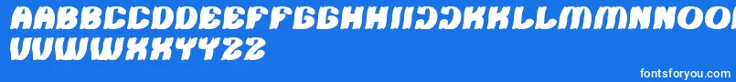 Tshirt Font – White Fonts on Blue Background
