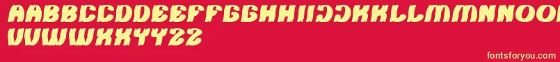 Tshirt Font – Yellow Fonts on Red Background