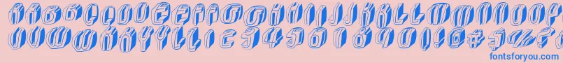 フォントTypoctg – ピンクの背景に青い文字
