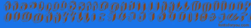 Typoctg Font – Brown Fonts on Blue Background