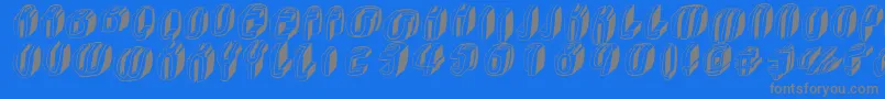 Fonte Typoctg – fontes cinzas em um fundo azul