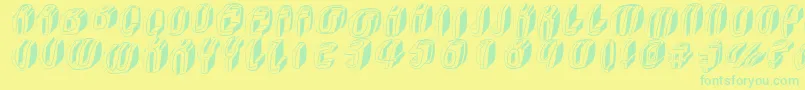 Typoctg Font – Green Fonts on Yellow Background