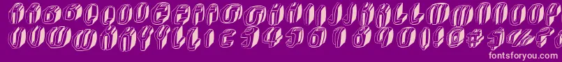 Typoctg Font – Pink Fonts on Purple Background