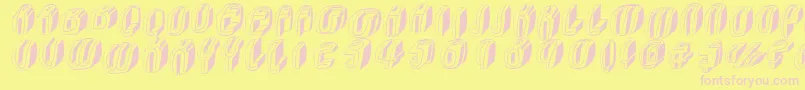 Typoctg Font – Pink Fonts on Yellow Background