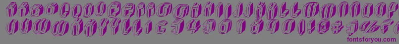 フォントTypoctg – 紫色のフォント、灰色の背景
