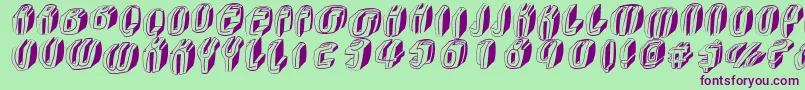 Typoctg Font – Purple Fonts on Green Background