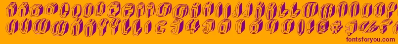 Typoctg-fontti – violetit fontit oranssilla taustalla