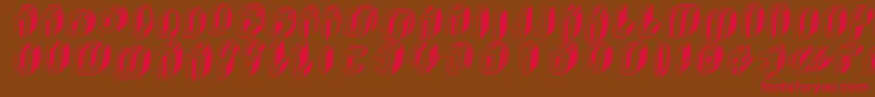 Typoctg-fontti – punaiset fontit ruskealla taustalla