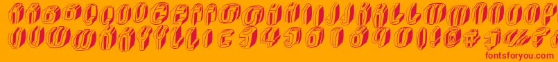 fuente Typoctg – Fuentes Rojas Sobre Fondo Naranja