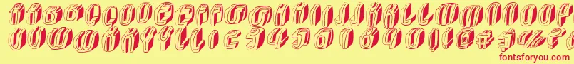 Fonte Typoctg – fontes vermelhas em um fundo amarelo