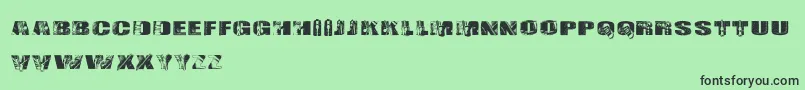 CfLeather Font – Black Fonts on Green Background