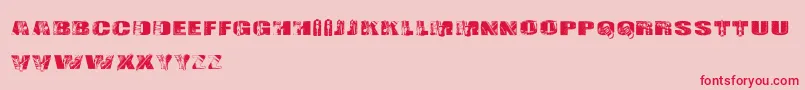 CfLeather Font – Red Fonts on Pink Background