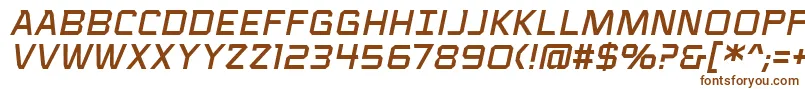 VoiceactivatedcapsbbItal Font – Brown Fonts on White Background