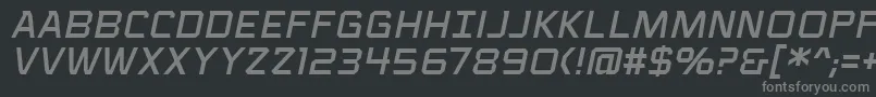 Fonte VoiceactivatedcapsbbItal – fontes cinzas em um fundo preto