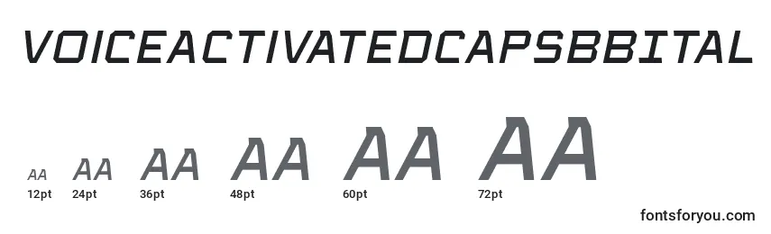 Размеры шрифта VoiceactivatedcapsbbItal