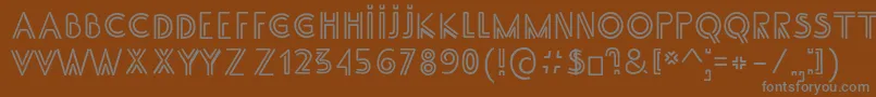 SsAdec2.0Main-fontti – harmaat kirjasimet ruskealla taustalla