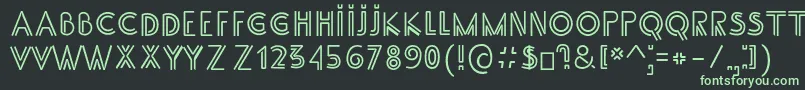 SsAdec2.0Main-fontti – vihreät fontit mustalla taustalla
