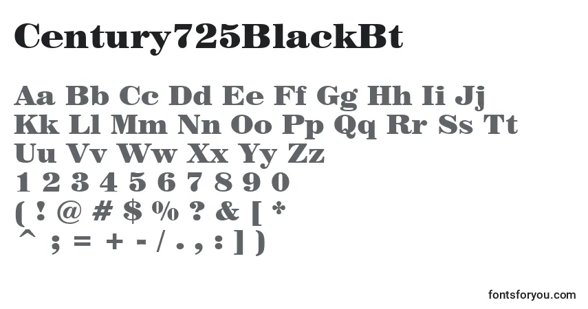 Шрифт Century725BlackBt – алфавит, цифры, специальные символы