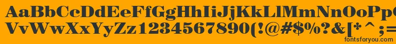 Century725BlackBt Font – Black Fonts on Orange Background