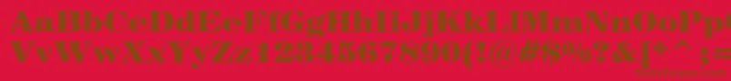 Century725BlackBt Font – Brown Fonts on Red Background