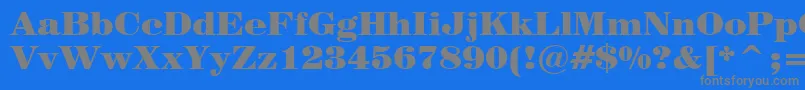Century725BlackBt Font – Gray Fonts on Blue Background